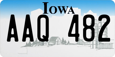 IA license plate AAQ482