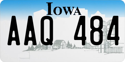 IA license plate AAQ484