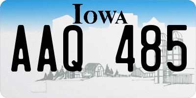 IA license plate AAQ485