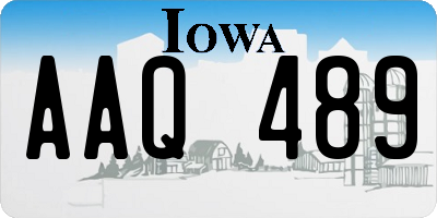 IA license plate AAQ489