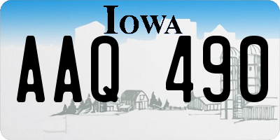 IA license plate AAQ490