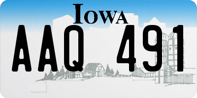 IA license plate AAQ491