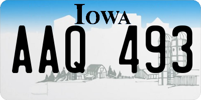 IA license plate AAQ493