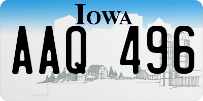 IA license plate AAQ496