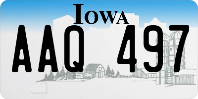 IA license plate AAQ497