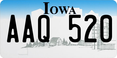 IA license plate AAQ520