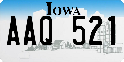 IA license plate AAQ521