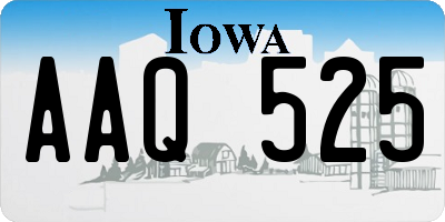 IA license plate AAQ525