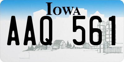 IA license plate AAQ561