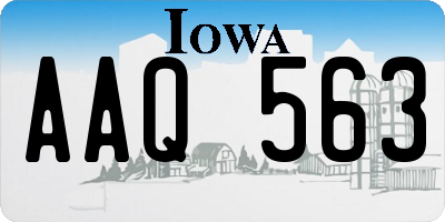 IA license plate AAQ563