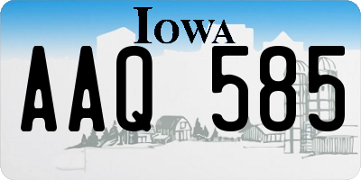 IA license plate AAQ585