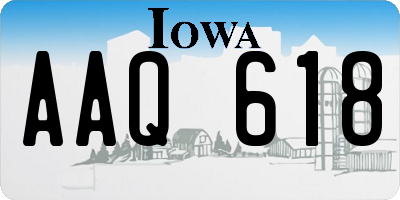 IA license plate AAQ618