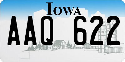 IA license plate AAQ622