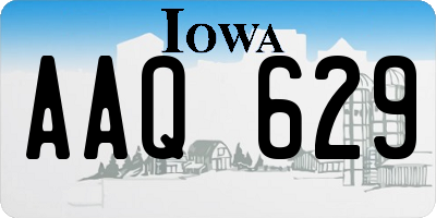 IA license plate AAQ629