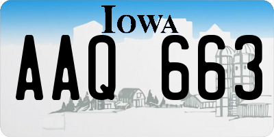 IA license plate AAQ663