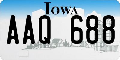 IA license plate AAQ688