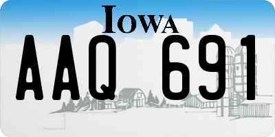 IA license plate AAQ691