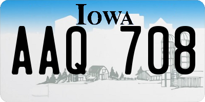 IA license plate AAQ708