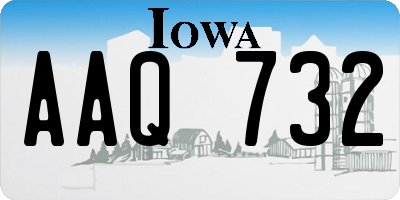 IA license plate AAQ732