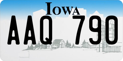 IA license plate AAQ790
