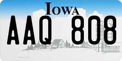 IA license plate AAQ808