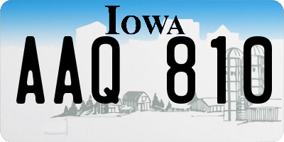 IA license plate AAQ810