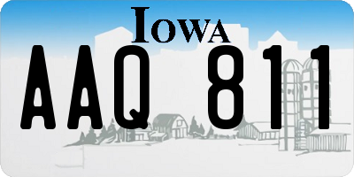 IA license plate AAQ811