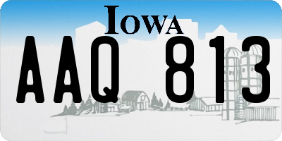 IA license plate AAQ813