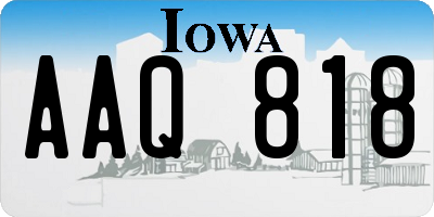 IA license plate AAQ818