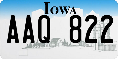 IA license plate AAQ822