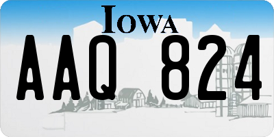 IA license plate AAQ824