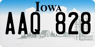 IA license plate AAQ828