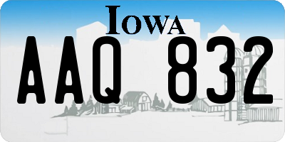 IA license plate AAQ832
