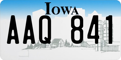 IA license plate AAQ841