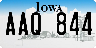 IA license plate AAQ844