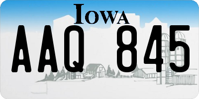 IA license plate AAQ845