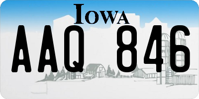 IA license plate AAQ846