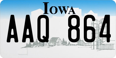 IA license plate AAQ864