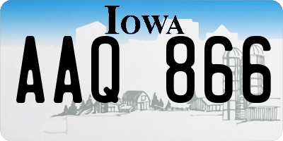 IA license plate AAQ866