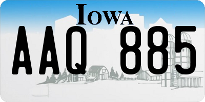 IA license plate AAQ885