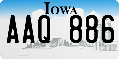 IA license plate AAQ886