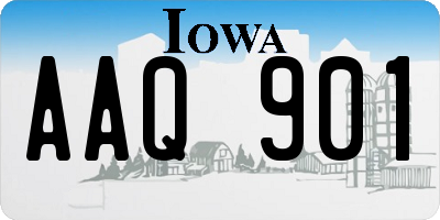IA license plate AAQ901