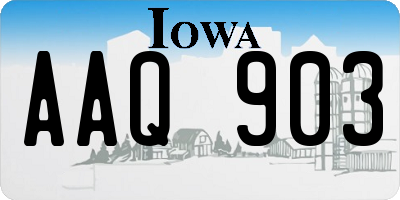 IA license plate AAQ903
