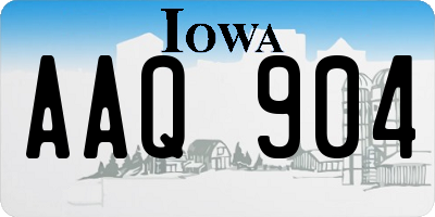 IA license plate AAQ904