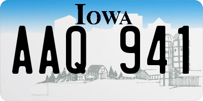 IA license plate AAQ941