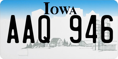 IA license plate AAQ946