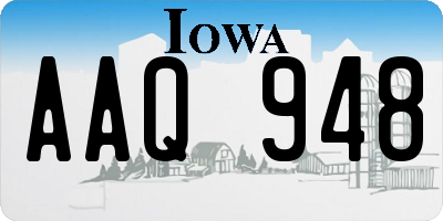 IA license plate AAQ948