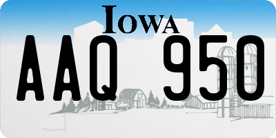 IA license plate AAQ950