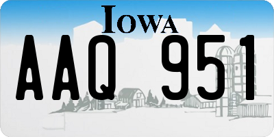 IA license plate AAQ951