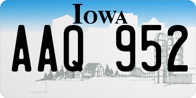 IA license plate AAQ952